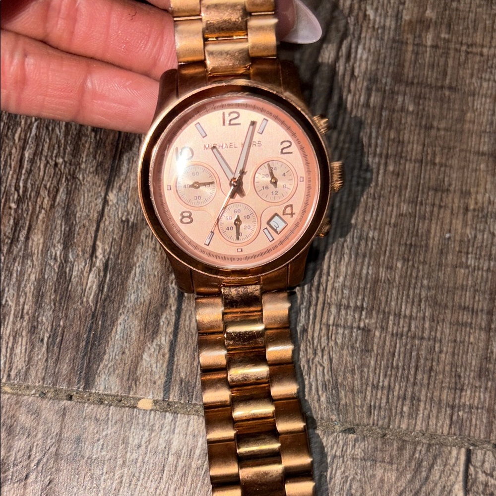 Michael Kors Metallic Rose Chronograph Watch